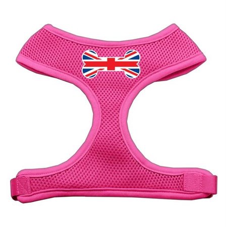 UNCONDITIONAL LOVE Bone Flag UK Screen Print Soft Mesh Harness Pink Medium UN788437